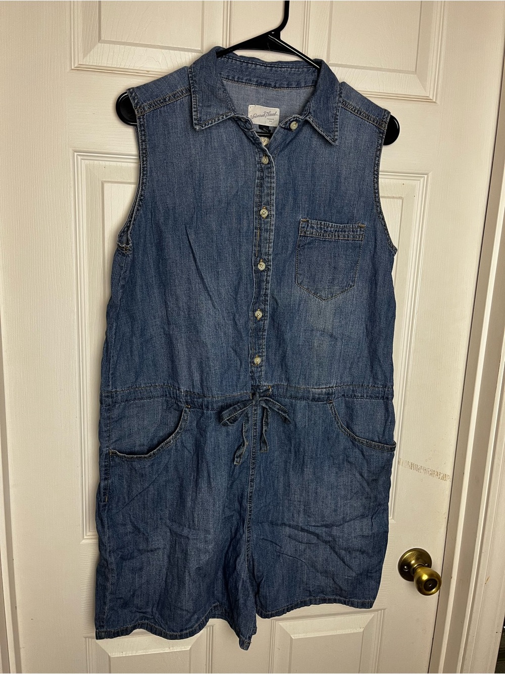 Universal Thread Oversized Sleeveless Denim Romper